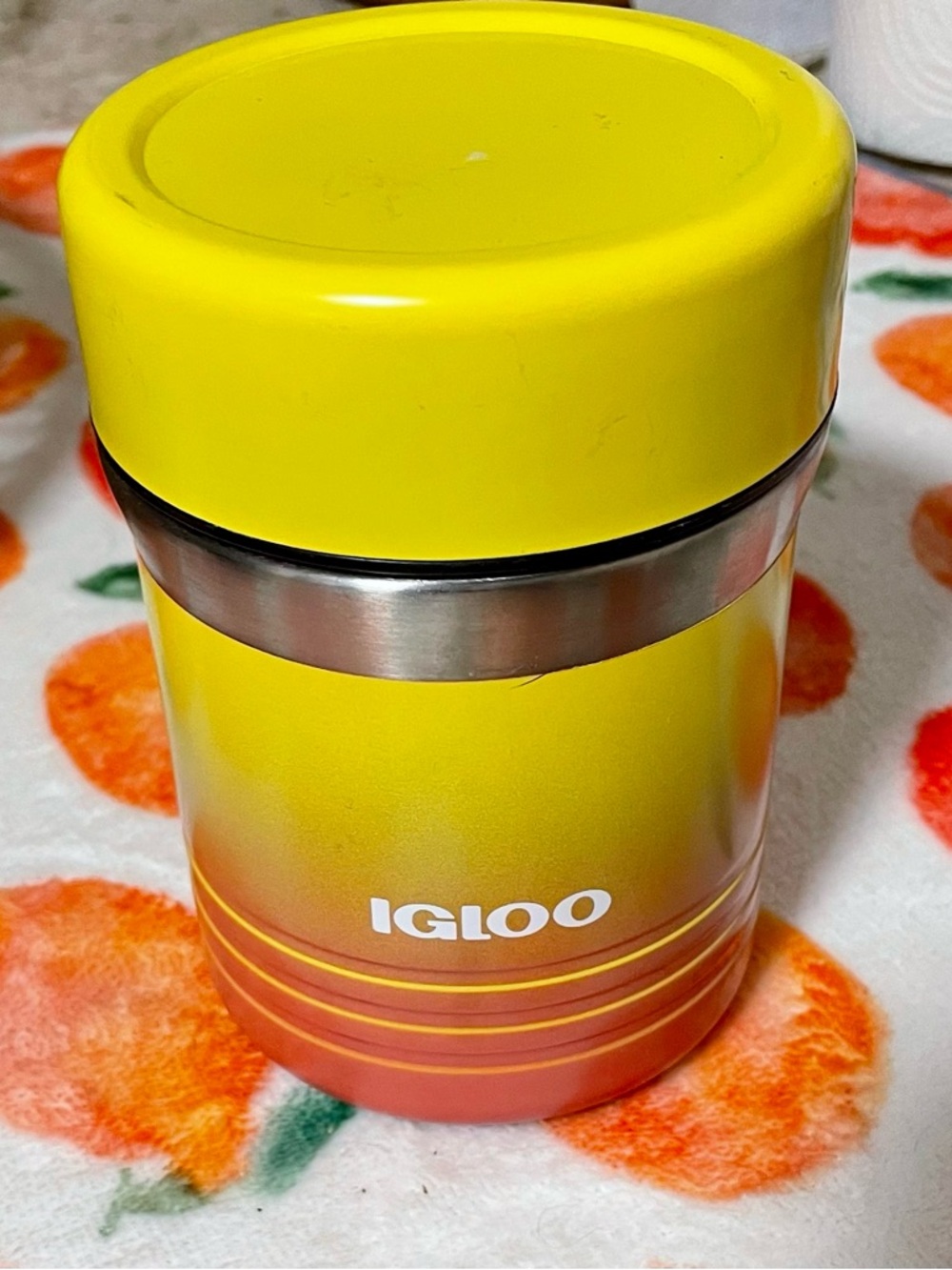 Igloo Logan Food Jar, 15 oz coral ombre- Gently used